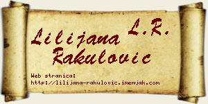 Lilijana Rakulović vizit kartica